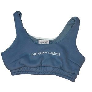 Happy Camper Sports Bra Small Blue THE HAPPY CAMP3R Organic Cotton Mental Health